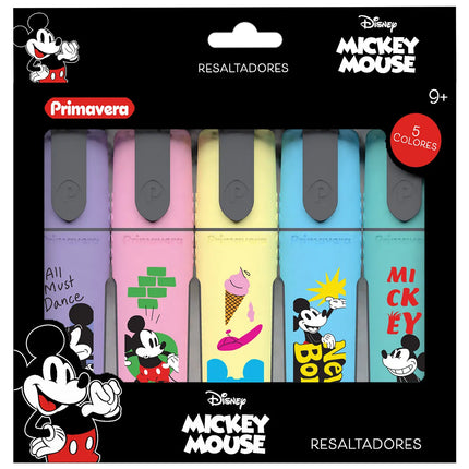 Resaltadores Mickey Mouse x5 | Colores para Estudio
