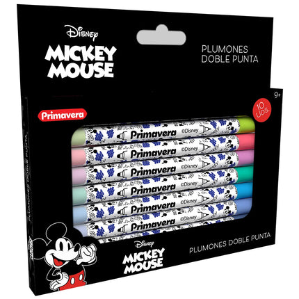 Plumón Doble Punta Mickey Mouse x10 | Set Disney