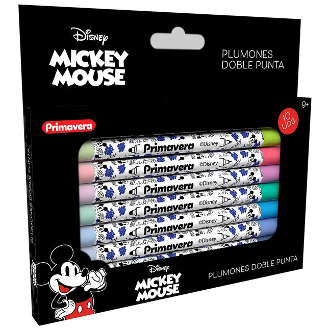 Plumón Doble Punta Mickey Mouse x10 | Set Disney