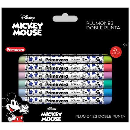 Plumón Doble Punta Mickey Mouse x10 | Set Disney