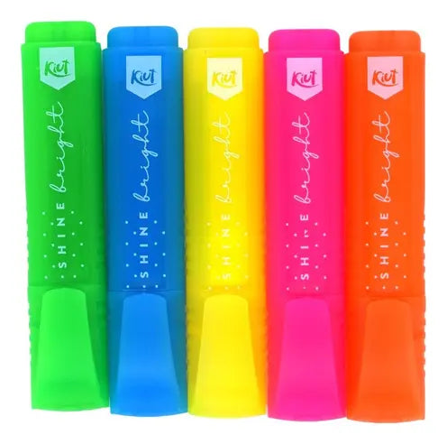 Resaltadores Neón x5 | Colores Intensos para Estudio
