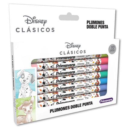 Plumones Doble Punta Clásicos Disney | Set x10