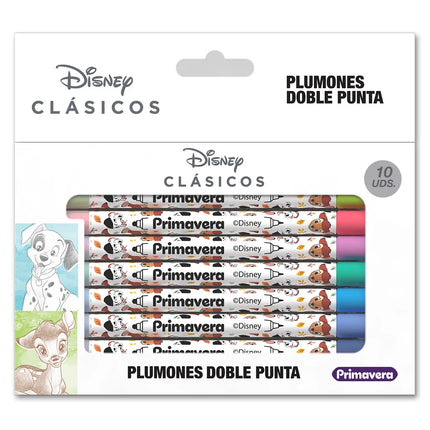 Plumones Doble Punta Clásicos Disney | Set x10
