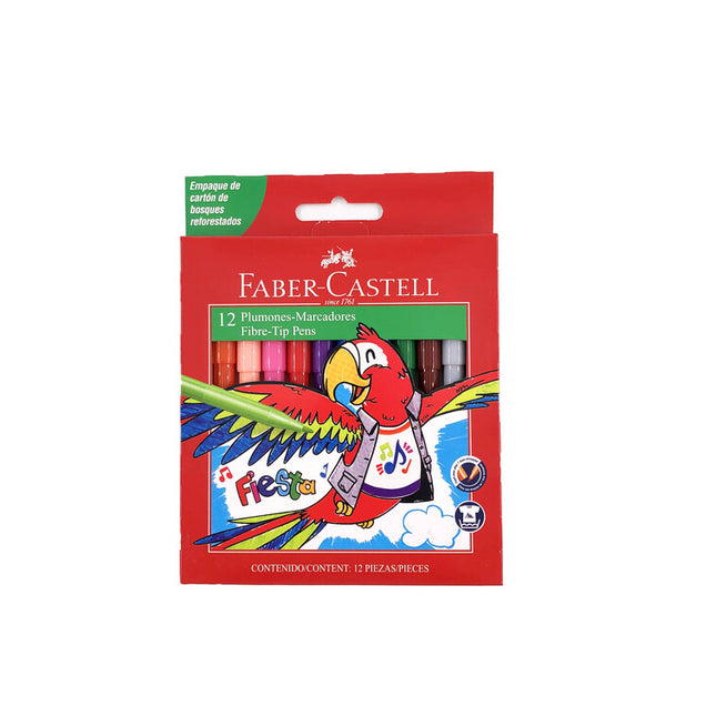 Plumón Fiesta Faber-Castell X12 | Colores para Dibujar