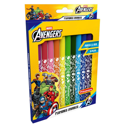 Plumones Lavables Avengers Niño x10 | Colores para Dibujar