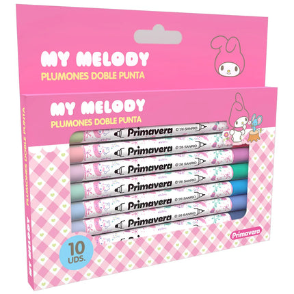 Plumón Doble Punta My Melody x10 | Set de Colores