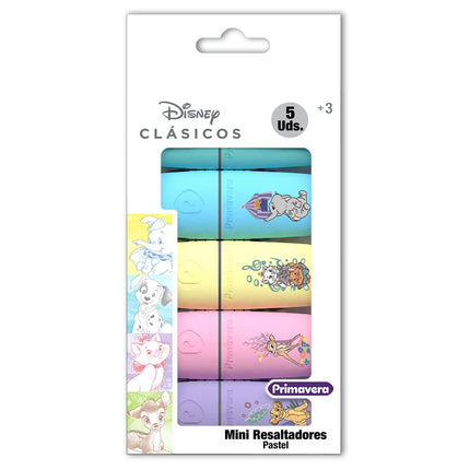 Resaltadores Disney Clásicos x5 | 101 Dálmatas, Bambi y Marie