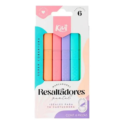 Resaltadores Pastel x6 | Colores Suaves para Estudio
