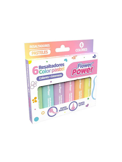 Resaltadores Color Pastel x6 | Colores Suaves para Estudio