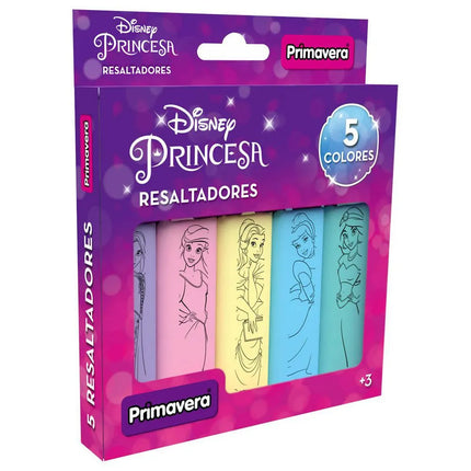 Resaltador Pastel x5 Princesas | Colores Suaves y Creativos